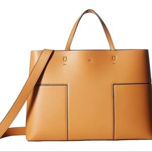NEW Tory Burch Block-T Triple Compartment Tote
